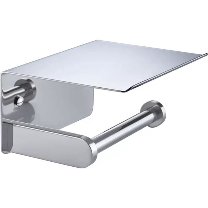 Distributeur Papier Mural Porte-Rouleau Papier Toilette Acier Inoxydable - Support Mural Salle De Bain - Noir Porte Rouleau Salle Bain