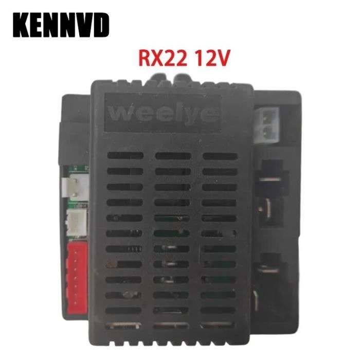 HOHOVYVY JR1630RX-12V Receptor para Niños Coche Eléctrico 2.4G Control Remoto Conector de 7 Pines Material ABS Función de inicio lento (juego completo