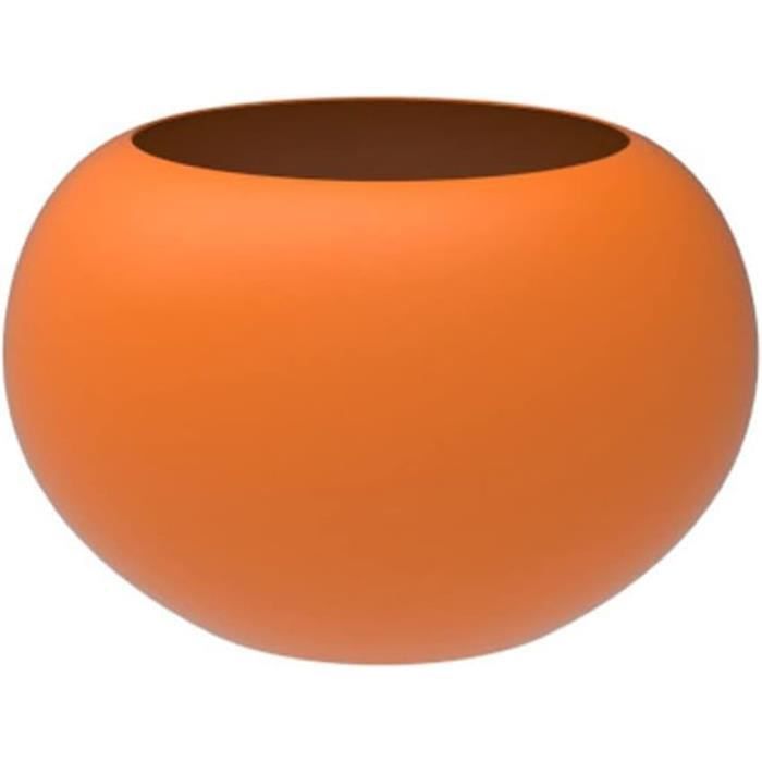 Lot De 2 Pots De Jardin Boules Métal Rouillé – Déco Extérieure Moderne