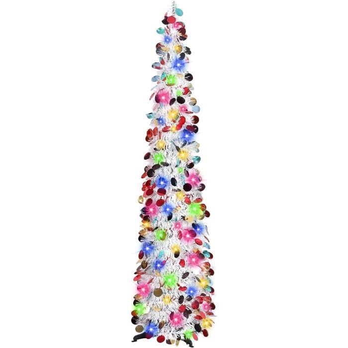 Sapin De Noël Artificiel Pliable De 1,5 M Pour Décoration Intérieure Et