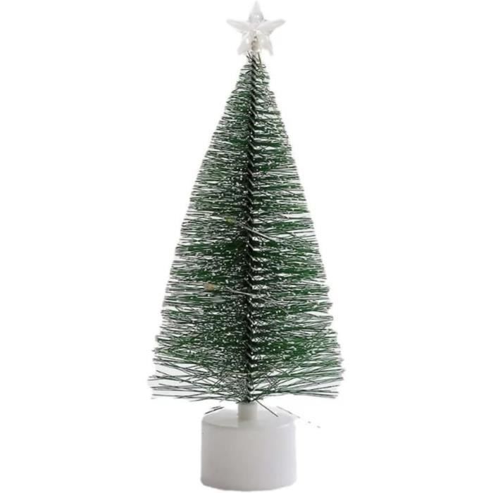 Mini Sapin De Noël Artificiel Avec Guirlande Lumineuse LED, Boules Colorées - Petit Arbre De Table Pour Maison, Bureau, Bar Et Table à Manger