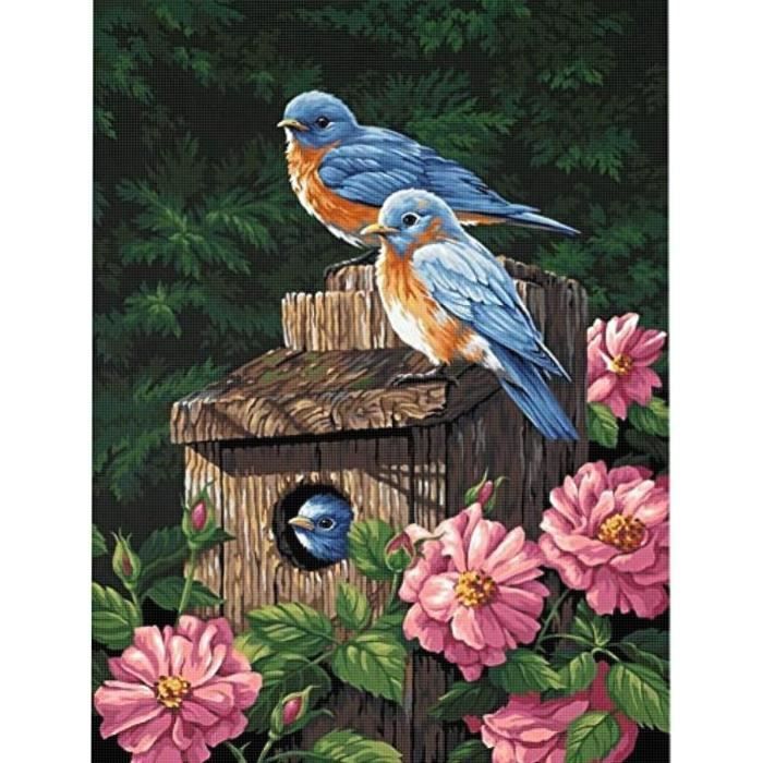 Hudemas Kit Canevas Au Demi Point De Croix Broderie Mucha Dames