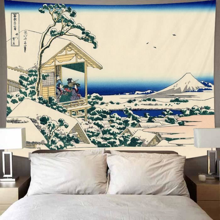 Sweat à Capuche Mont Fuji Grande Vague Kanagawa - Design Art Japonais Vintage - 80% Coton, 20% Polyester - Coupe Classique, Pour Homme Et Femme
