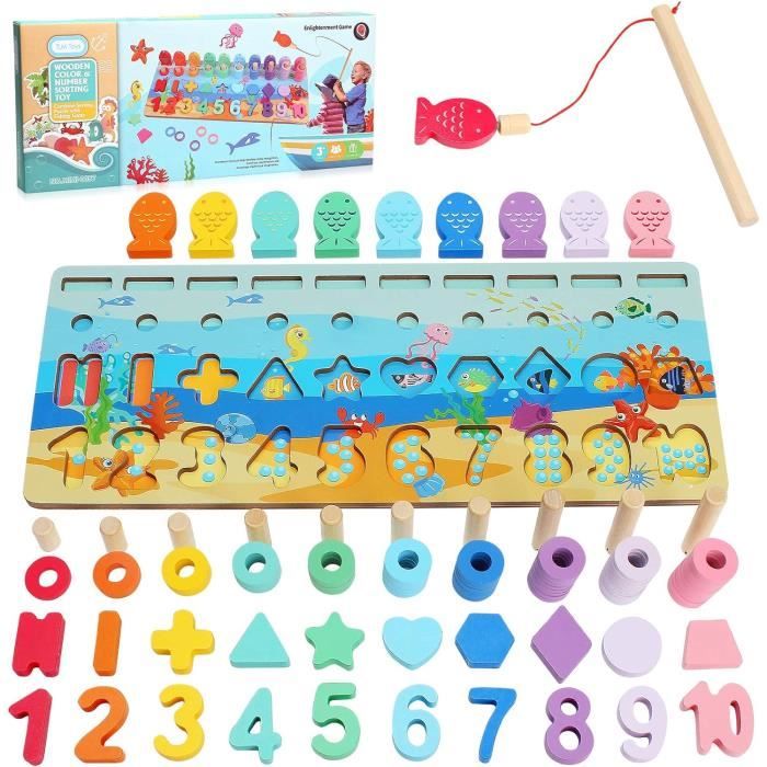 YAOZUP Puzzle 4 En 1 Tournant – Montessori 3D, 9 Carrés Rotatifs, Motifs Dinosaures, Dès 2 3 4 5 6 Ans