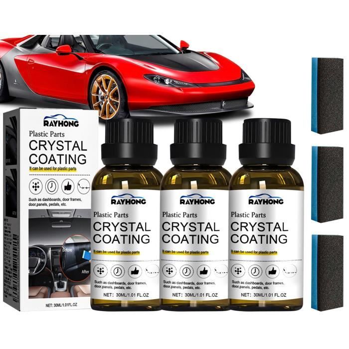 Rénovateur Plastique Voiture 30 Ml - Efface Les Rayures, Protège Des UV - Pour Intérieur Et Extérieur Auto/moto - 2