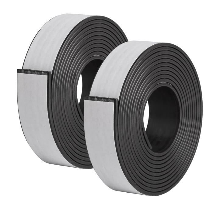 Bande Magnétique Autocollante Blanche - 2 Pièces De 30 Cm - Marque Graine Créative - Neuf