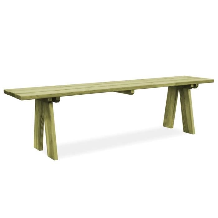 Banc De Jardin Sans Dossier 170 Cm En Bois Pin Impregne Rui Achat Vente Banc D Exterieur Banc De Jardin 170 Cm Bois De Cdiscount