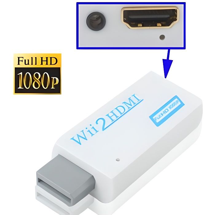 1080P HDMI Convertisseur Wii to HDMI Cdiscount Informatique