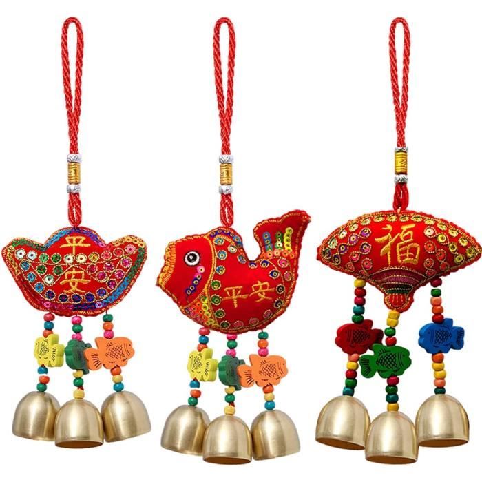 Lot De 6 Carillons Feng Shui - Cloches Éoliennes Pour Jardin Et Intérieur Chance & Bénédiction