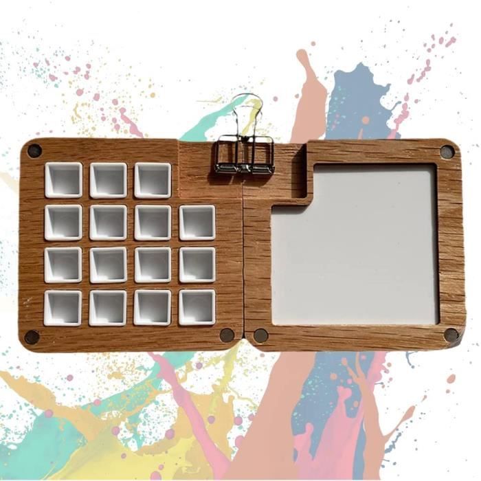 Mini Coffret Aquarelle De Voyage – Palette 12 Couleurs Avec Carnet Et Clip – Idéal Pour Artistes Et étudiants