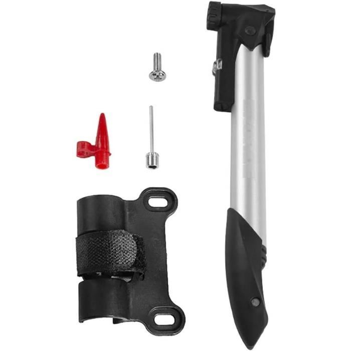Mini Pompe Vélo Haute Pression 120 PSI – Portable Alliage, Gonflage Rapide VTT Route BMX Moto Ballon – 9,5 Cm Pliable, Avec Aiguille