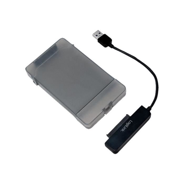 Logilink Contrôleur de stockage - 2.5 - SATA 6Gb/s - 600 Mo/s - USB 3.0