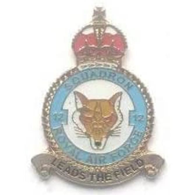 Broche Badge Royal Air Force Couronne Et Aigle - 23mm Diamètre - Produit Autorisé RAF - Métal Et Résine Dorée - 3