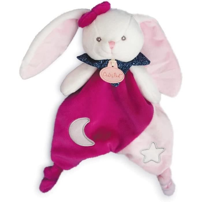 Baby'Nat - Les Luminescents - Attache sucette Lapin rose