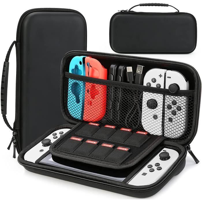 Etui pour Nintendo switch oled, Housse sacoche de Transport à Coque Rigide  Anti Choc pochette avec Espace pour 20 Cartouche - Cdiscount Informatique