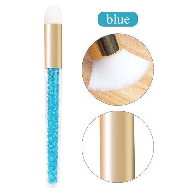 Pinceaux de maquillage,Brosses de nettoyage de cils en cristal, 10 pièces, applicateur d
