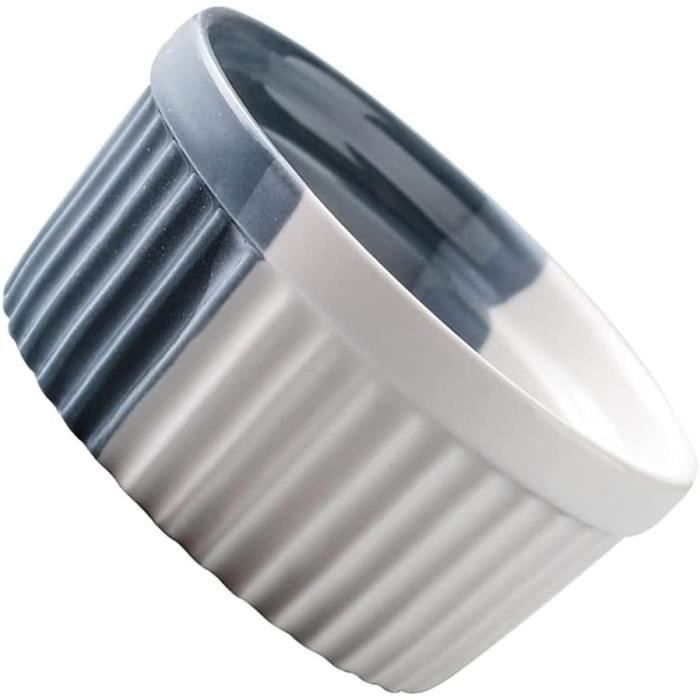 Lot De 6 Ramequins En Céramique Blancs - 6,5x6,5x4 Cm, Pour Desserts, Pudding, Cuisson Au Four, Micro-ondes, Lavables - 2