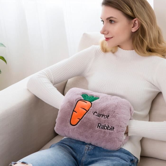 Chauffe-Mains Rechargeable Électrique En Peluche - Mitaines Chaudes USB Hiver Pour Hommes Et Femmes