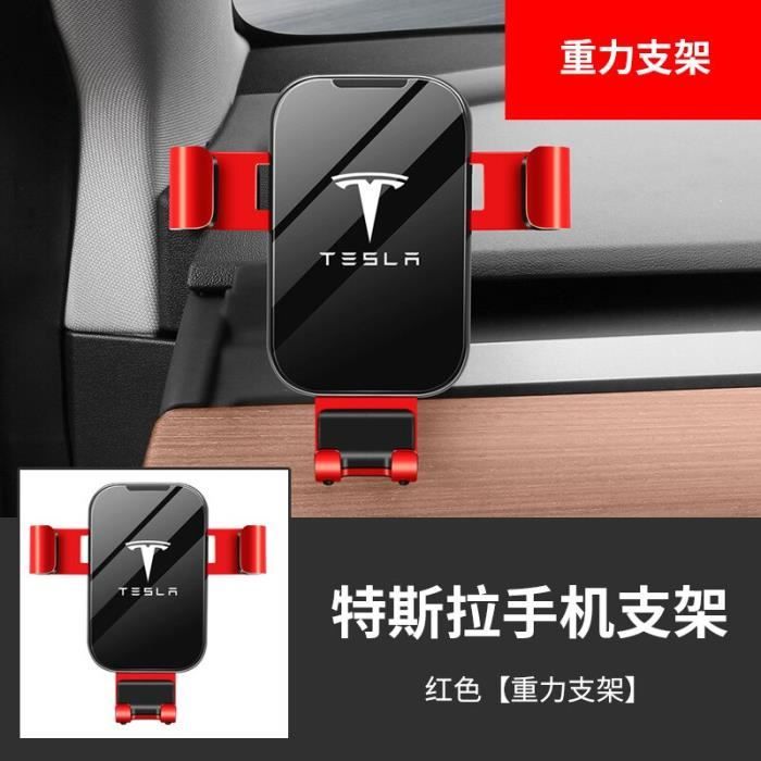 Supports voiture,Support pour téléphone pour Tesla modèle 3 Y Support de  cellule Smartphone pilier Stents de - Type Red on the left - Cdiscount  Téléphonie