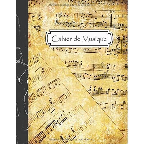 Cahier de musique : Carnet de partitions - Approprié pour écrire une  notation musicale, Grand format (21.59x27.94 cm 120 pages) (Paperback)
