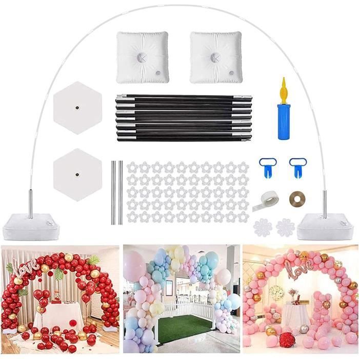 Support De Table Avec Pince Et Tige Métallique - Hauteur Réglable Pour Arche De Ballons, Décorations Fêtes