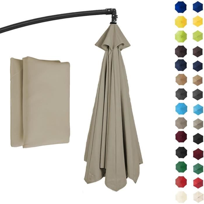 Toile De Rechange Pour Auvent 3,5 X 3 M Avec Volant - Polyester 280 G/m² Imperméable UV60+ - Prête à Poser, Qualité TÜV