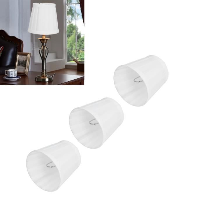 NUOBESTY Abat-jour en Lin Naturel pour Lampe de Bureau et Lampadaire E14/e27, Couverture Légère Beige, Compatible Chambre à Coucher, Lot, Décoration