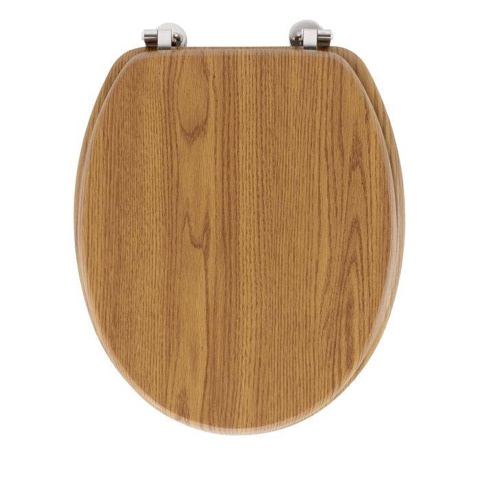 Abattant wc - - Effet bois Marron Brun 45x37.5 cm