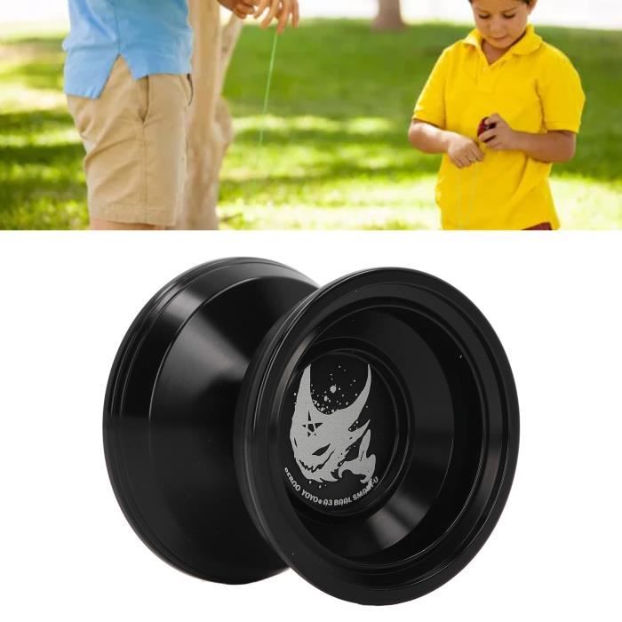 Yoyo Professionnel Métal Réactif Et Insensible - Yoyo Enfant Et Adulte Avec 3 Cordes (Or Noir)