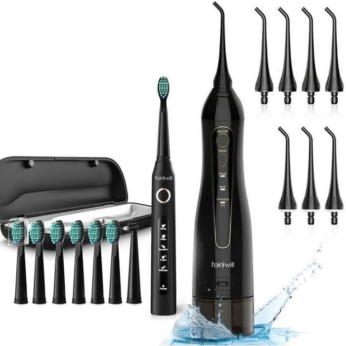 Brosse A Dents Electrique Sonic Fw 507 Noir Hydropulseur Jet Dentaire Portable Rechargable Irrigateur Electrique Cdiscount Electromenager Brosse A Dents Electrique Sonic Fw 507 Noir Hydropulseur Jet Dentaire Portable Rechargable Irrigateur Electrique Cdiscount Electromenager