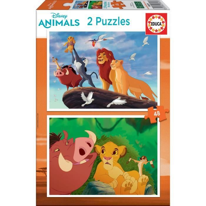 Puzzle enfant - EDUCA - Le Roi Lion - 2x48 pièces - Dessins animés et BD