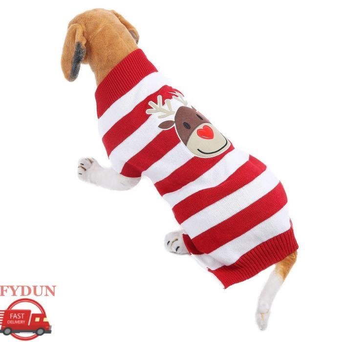 Meilleurs prix pour Vêtements pour chiens - FYDUN - Blouson d'hiver - Doux et chaud - Style Noël - 7 tailles disponibles