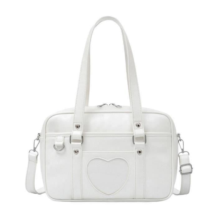 Sac à Main Japonais En Cuir PU - Sac Ordinateur Portable Étudiant Décontracté Imperméable