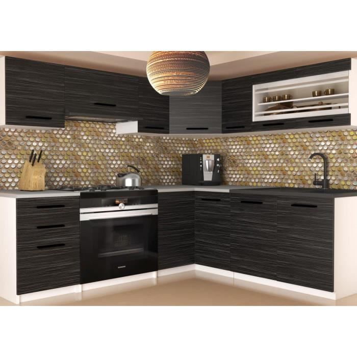 LIDIANTO - Cuisine complète L360 cm - Cuisine d'angle 9 pcs - Plan de ...