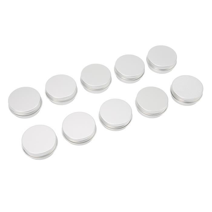 Lot de 12 pots vides en aluminium - 30 ml - Avec 2 spatules et