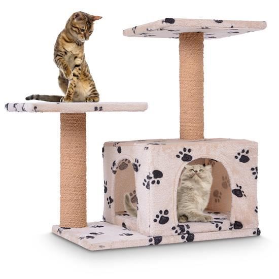 Arbre A Chat Pas Cher Simple Petit Griffoir Stable Grattoir Jouet Avec Maisonnette Peluche Coco 62 Cm Beige Avec Pattes Achat Vente Arbre A Chat Arbre A Chat Griffoir Gratt Cdiscount