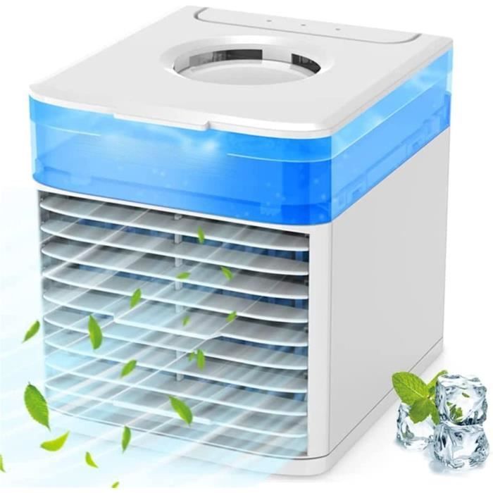 Mini Climatiseur portable Climatiseur Mobile Silencieux Mini Ventilateur Refroidisseur dair avec Veilleuse Douce - Sboly