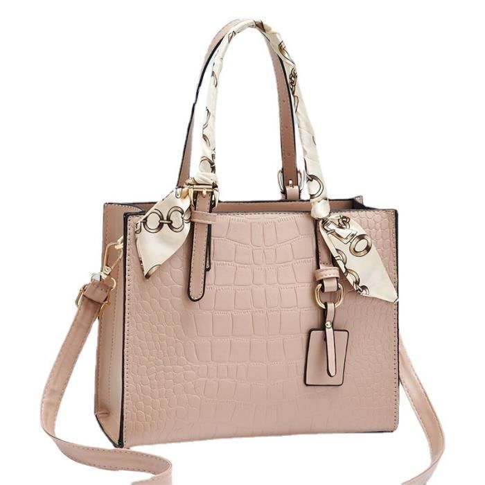 Sac à Main Bandoulière Femme - Toile PU Rigide Matelassée - Vintage - Multicolore - Taille Moyenne