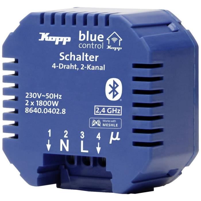 BC.Schaltakt.4D.2Kan. Blue-Control 2 canaux Actionneur de commutation ...