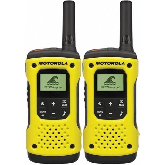 Motorola - Talkie Walkie TLKR T92 H20 - Portee 10Km* - Jaune