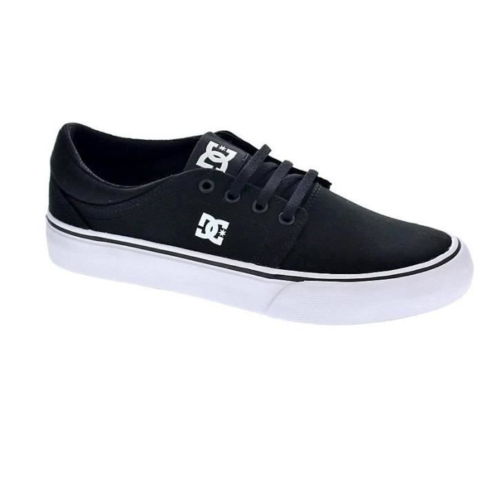Baskets DC Shoes Trase Tx M Shoe Noir Lacets Plat Noir