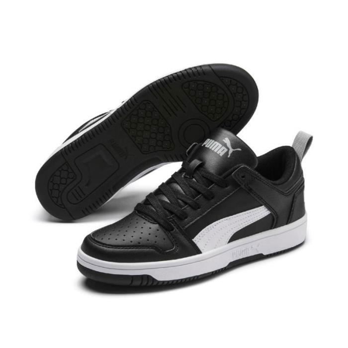 Chaussures de lifestyle junior Puma rebound layup lo Noir/blanc