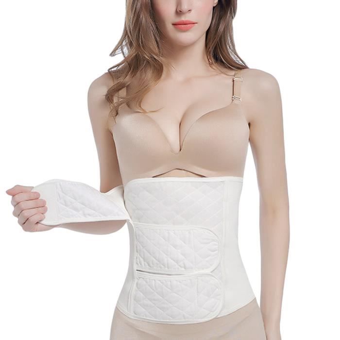 Femme Gaine Post-Partum Ceinture Postnatal Gaine Serre Taille Minceur  Cincher Shapewear Blanc Blanc - Cdiscount Prêt-à-Porter