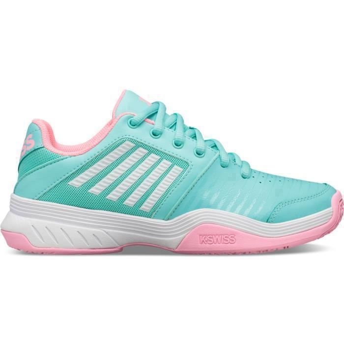 chaussures de tennis enfant k-swiss court express omni - bleu/rose/blanc - 37