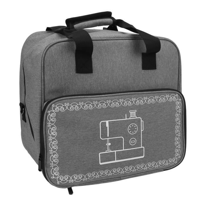 Sac De Machine à Coudre Grande Capacité – Motif Feuilles, Bleu Foncé, Multifonction