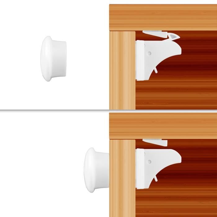 placard Serrure numérique à code pour réfrigérateur Blanc GeKLok Verrou de réfrigérateur 2 en 1 avec mot de passe tiroir Sécurité enfant Entrebâilleur de porte et fenêtre 