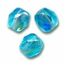100 Perles Facettées De Bohème 4mm Aigue-Marine AB - Perles En Verre Preciosa Pour Création