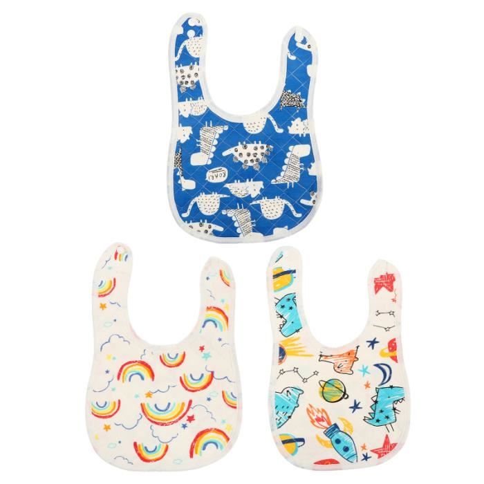 Lot De 6 Bavoirs Bébé Bandana - Coton Doux Absorbant, Unisexe Garçons Filles