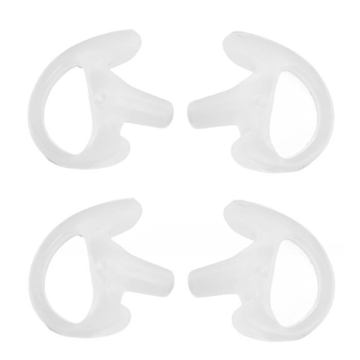 Embouts D'oreille Silicone Pour Talkie-walkie - Lot 20pcs (10 Noir + 10 Blanc), Compatible Motorola, Kenwood - 4
