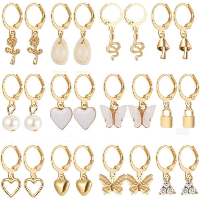 12Pièces Piercing Helix Cartilage Boucles D'oreilles Pour